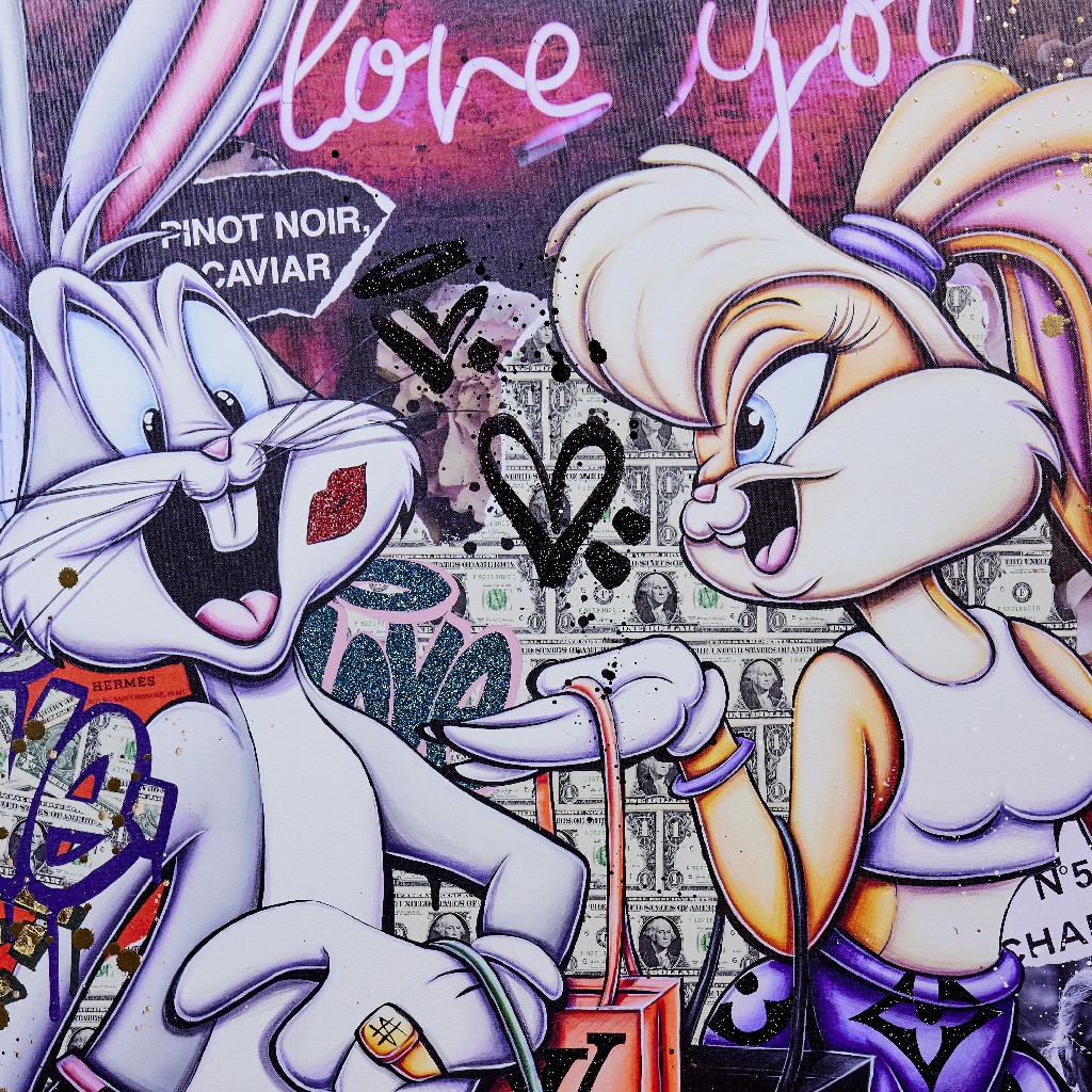 Bugs Bunny Loves Louis Vuitton - Original Pop Art Painting